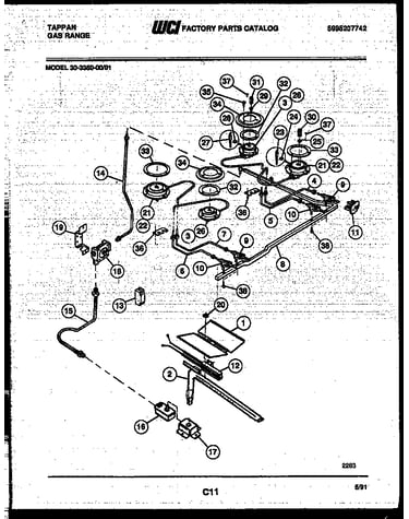 Burner, manifold and gas control