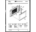 Tappan 76-4960-00-01 upper oven door parts diagram