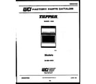 Tappan 30-3991-00-01 cover page diagram