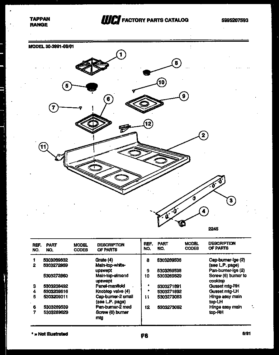 Cooktop parts