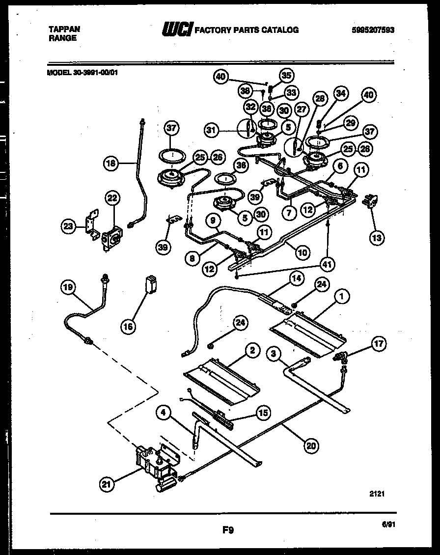Burner, manifold and gas control