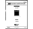 Tappan 11-1559-00-03 cover page- text only diagram