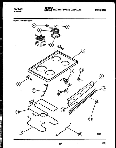 Cooktop and broiler parts
