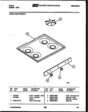 Cooktop parts