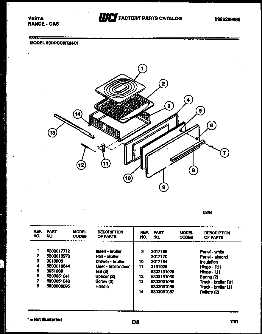 Broiler drawer parts