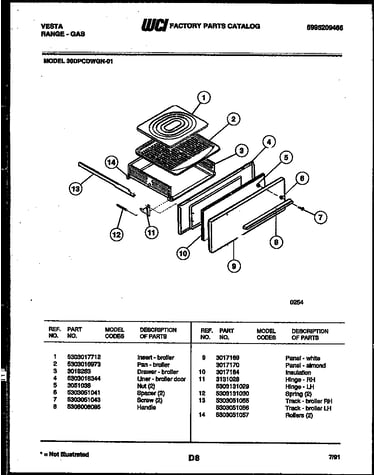 Broiler drawer parts