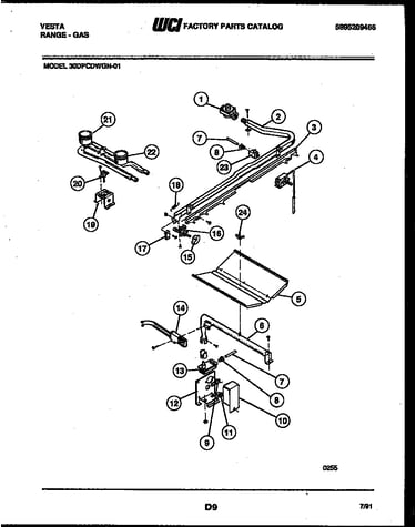 Burner, manifold and gas control