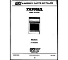 Tappan 31-1049-00-04 cover page diagram