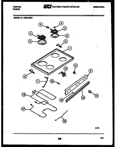 Cooktop and broiler parts