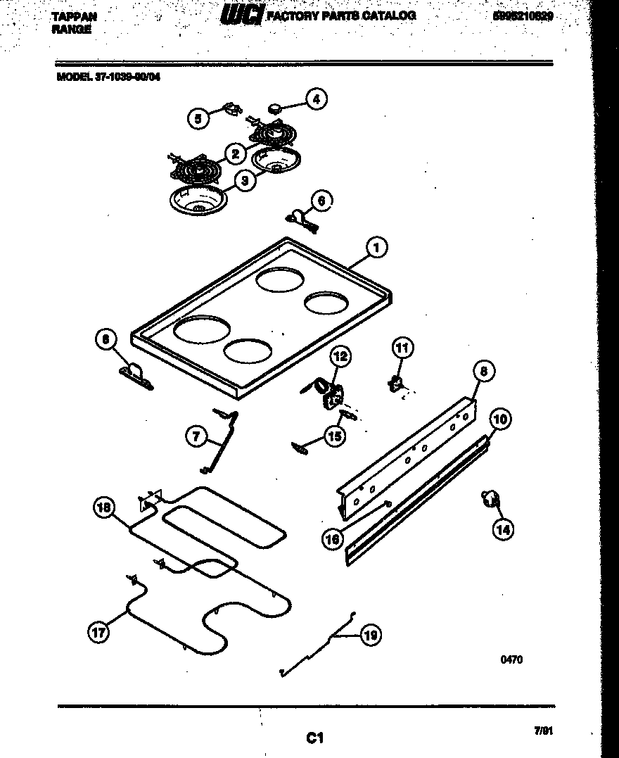 Cooktop and broiler parts