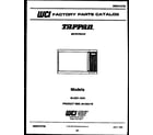 Tappan 56-9331-10-01 front cover diagram