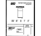 Tappan 95-2181-00-00 cover diagram