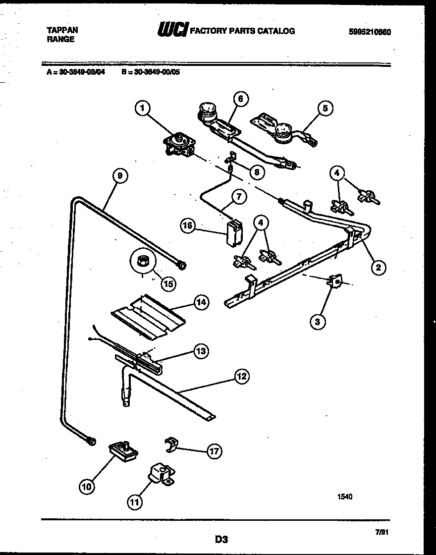 Burner, manifold and gas control