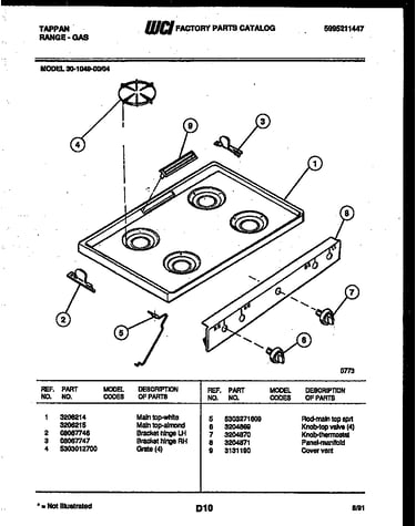 Cooktop parts