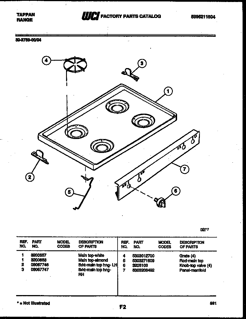 Cooktop parts