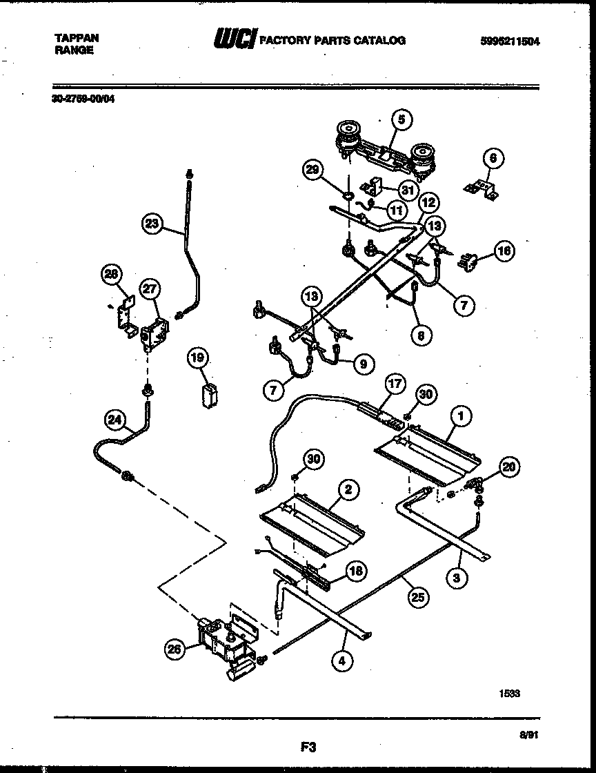 Burner, manifold and gas control
