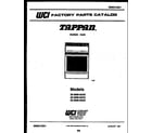 Tappan 30-3989-00-05 cover page diagram