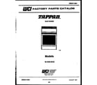 Tappan 30-3350-00-02 cover page diagram