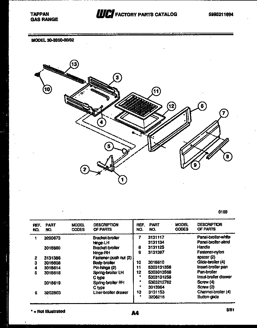 BROILER DRAWER PARTS