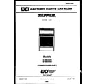 Tappan 32-1009-23-04 cover page diagram