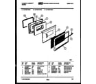 Tappan 30-6539-00-03 door parts diagram