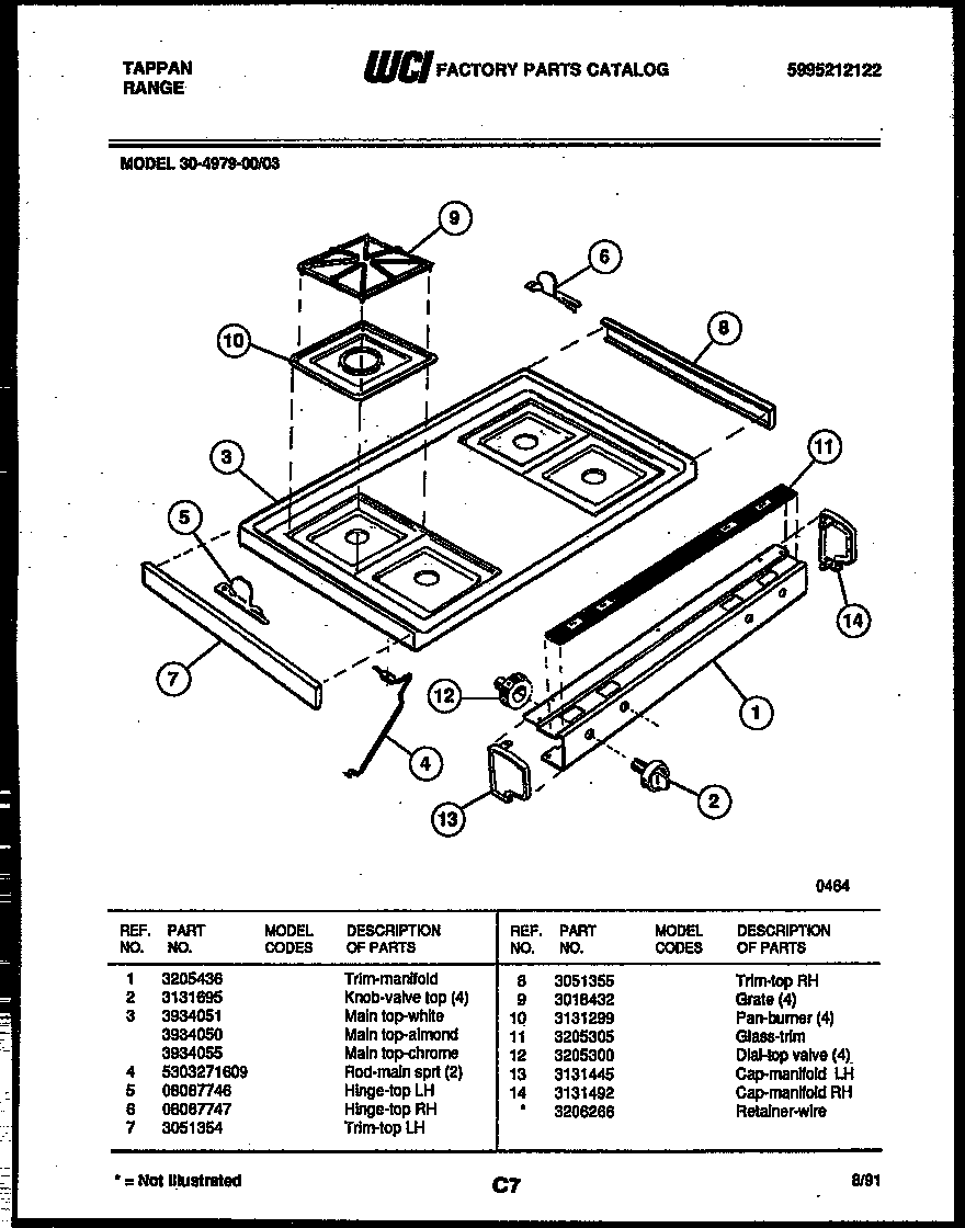 Cooktop parts