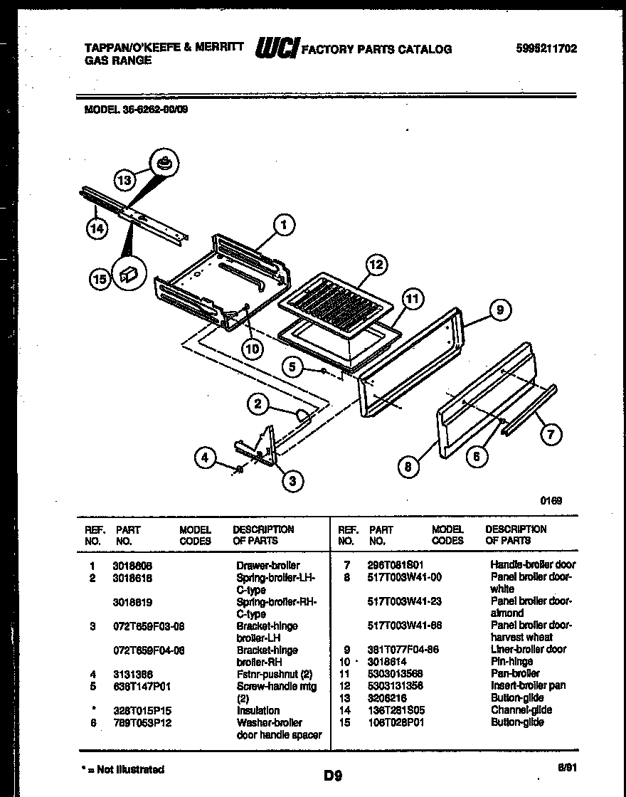 Broiler drawer parts