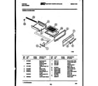 Tappan 30-2249-00-05 broiler drawer parts diagram