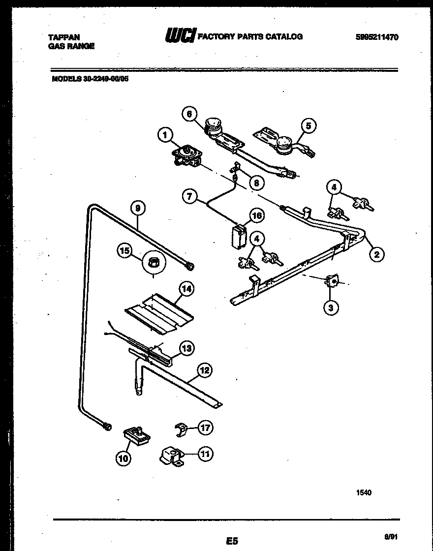 BURNER, MANIFOLD AND GAS CONTROL