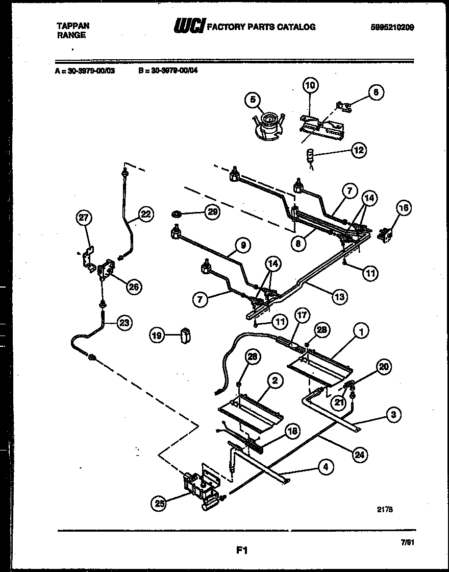 BURNER, MANIFOLD AND GAS CONTROL