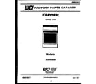 Tappan 30-3979-00-05 cover page diagram