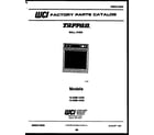 Tappan 12-2299-00-04 cover page- text only diagram