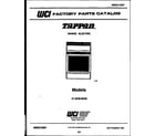 Tappan 31-2239-23-05 cover page diagram