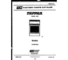 Tappan 30-4990-00-02 cover page diagram