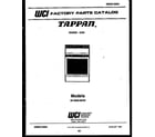 Tappan 30-3859-00-03 cover page diagram