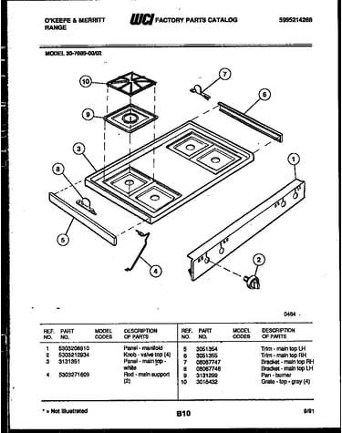 Cooktop parts