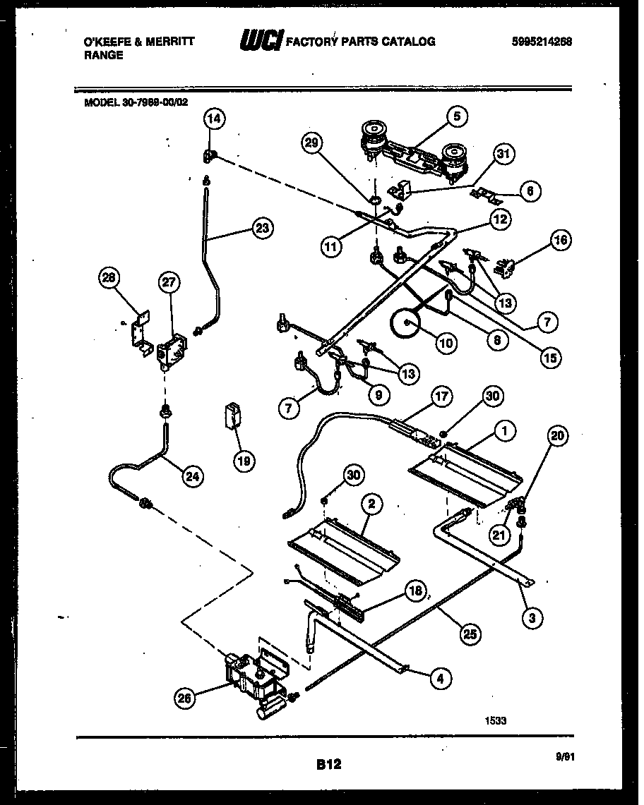 BURNER, MANIFOLD AND GAS CONTROL