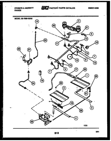 Burner, manifold and gas control