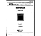 Tappan 12-4990-00-02 cover page diagram