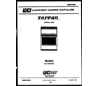 Tappan 30-1049-00-05 cover page diagram