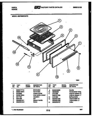 Broiler drawer parts