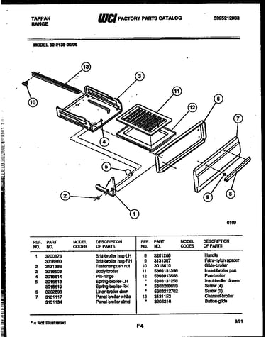 Broiler drawer parts
