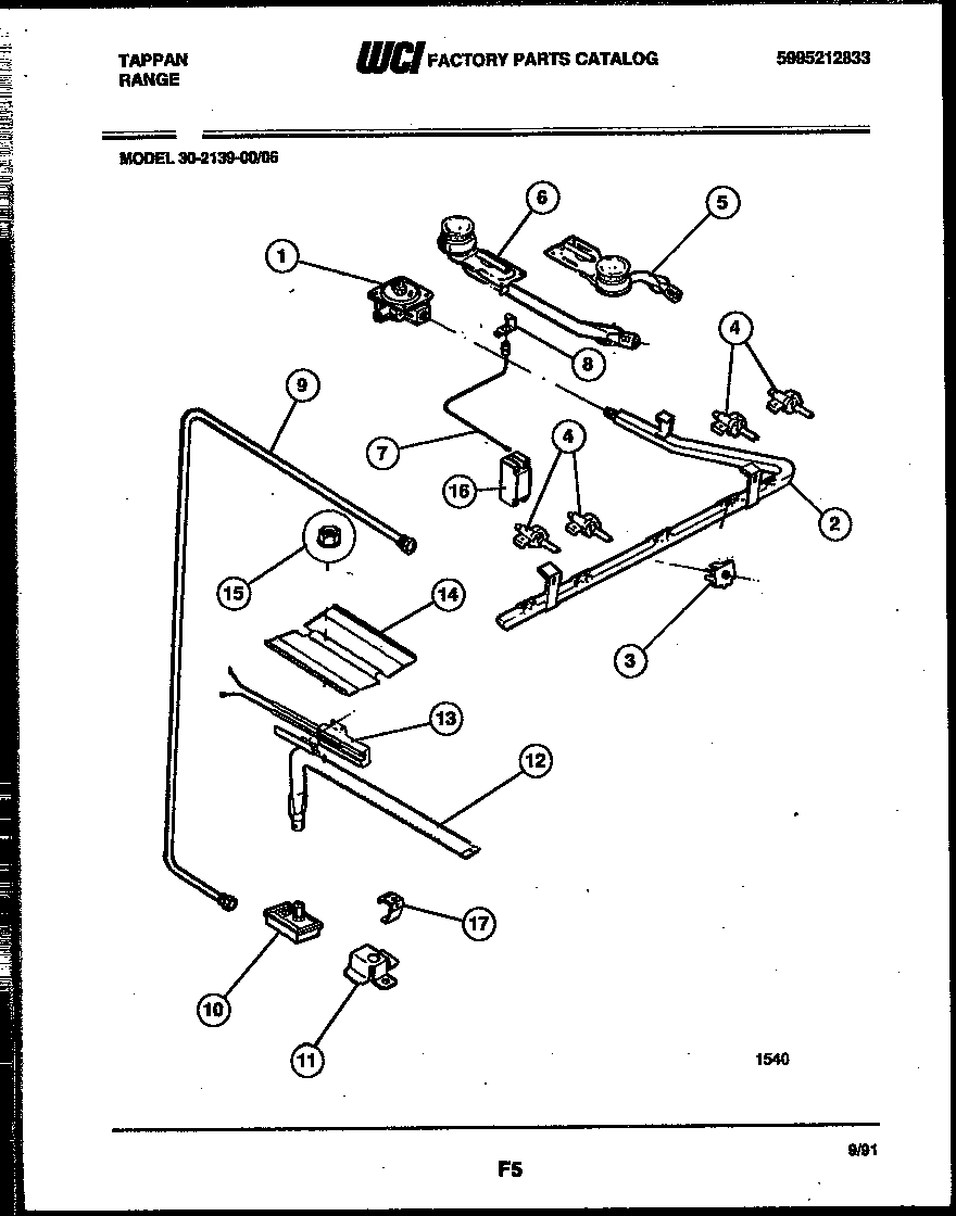 BURNER, MANIFOLD AND GAS CONTROL