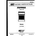 Tappan 30-1149-23-05 cover page diagram
