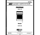 Tappan 32-2757-00-06 cover page diagram