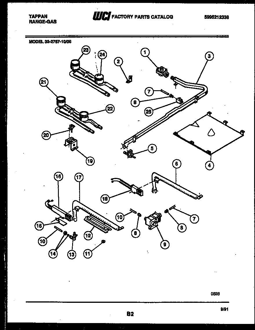 BURNER, MANIFOLD AND GAS CONTROL