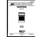 Tappan 30-3859-00-04 cover page diagram