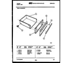 Tappan 30-3859-00-04 drawer parts diagram
