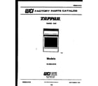 Tappan 36-3690-00-03 cover page diagram