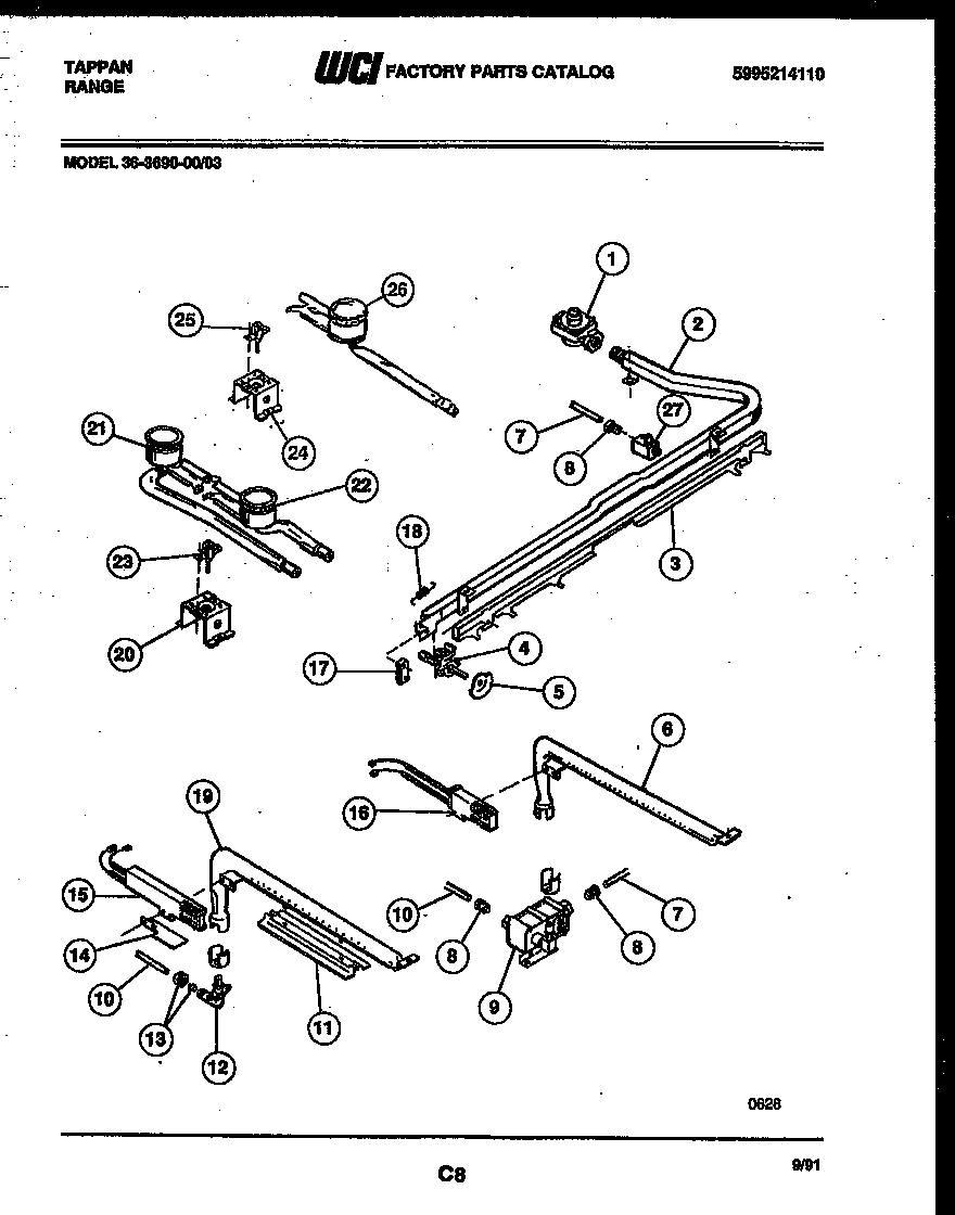 BURNER, MANIFOLD AND GAS CONTROL